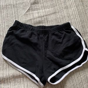 American Apparel black running shorts, size Large